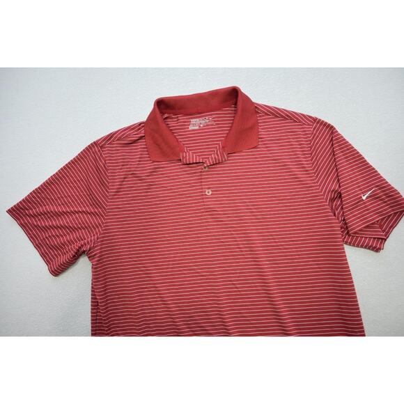 Nike Golf Polo Dri Fit Tour Performance Striped Short Sleeve Athletic Mens XL - Picture 5 of 8